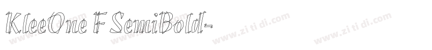 KleeOne F SemiBold字体转换